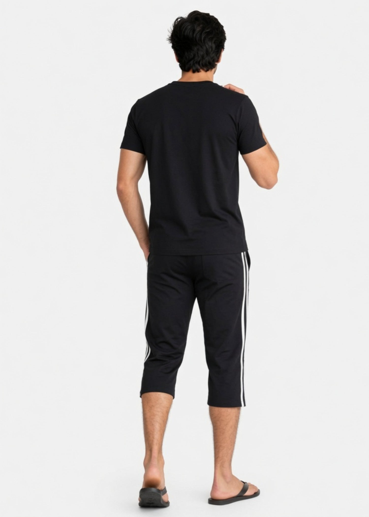 cotton jersey Tracksuit in Black