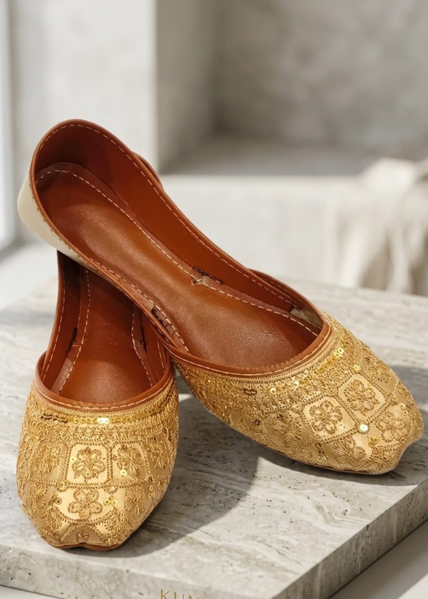 Khussa in Goldenrod by - High Quality Women Khussa PXR1280
