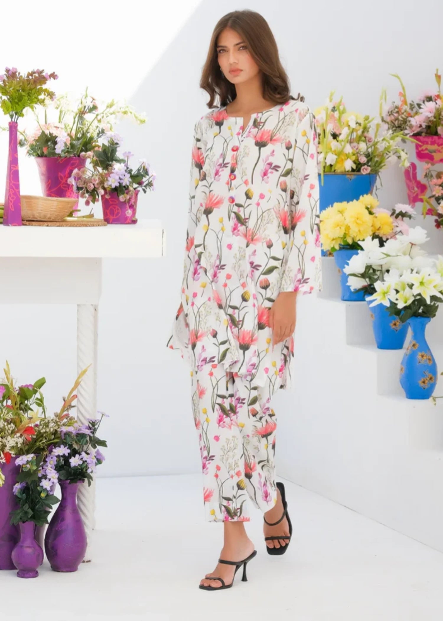 lawn Co Ord Sets in Ivory