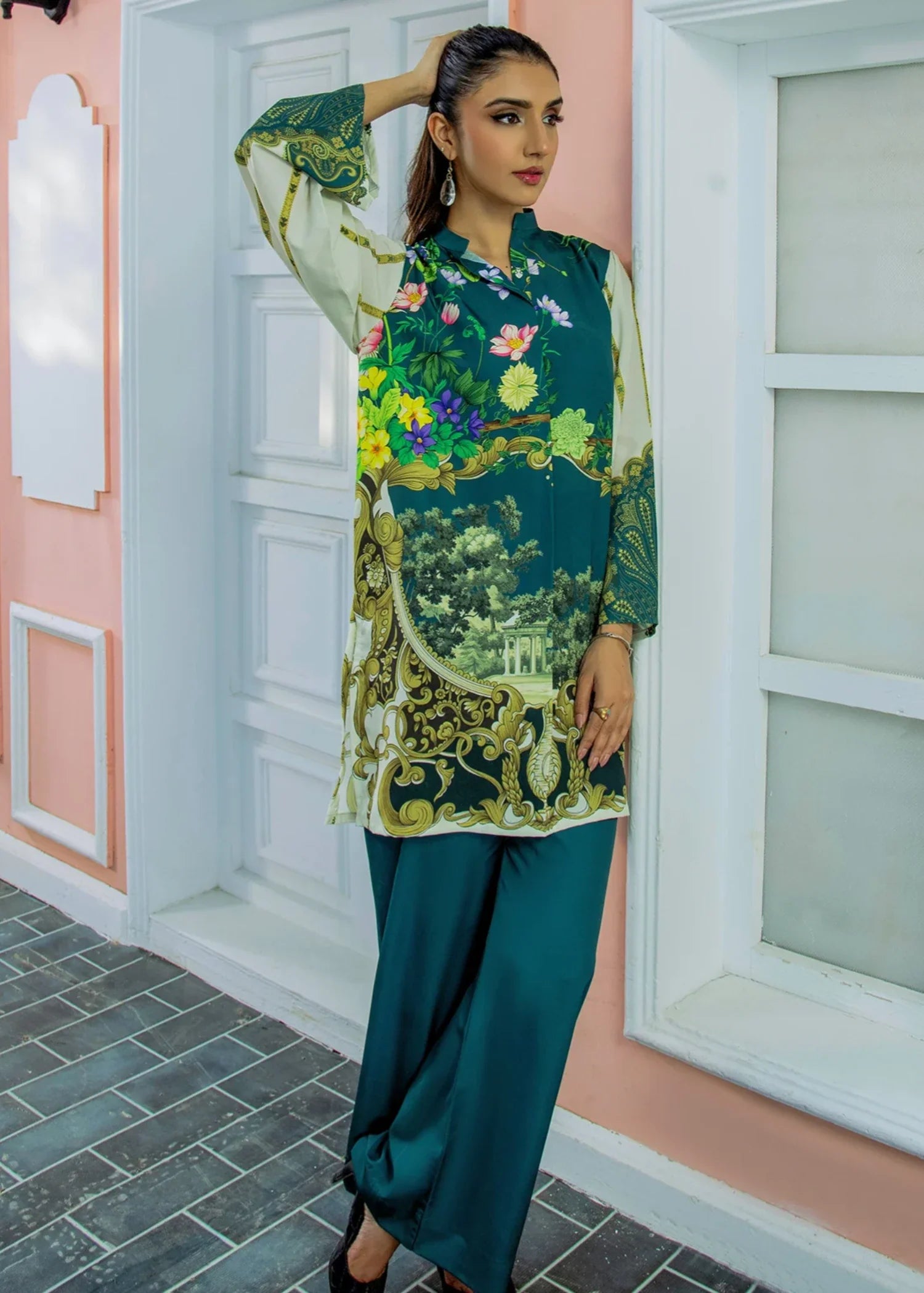 poly lawn Co ord Sets in Multi