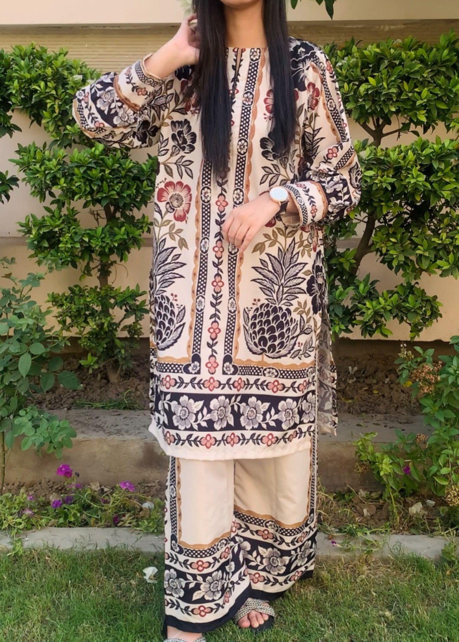 poly lawn Co Ord Sets in Black, wheat