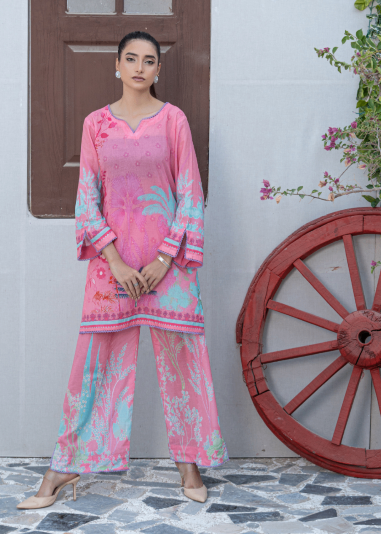 lawn Co Ord Sets in Pink