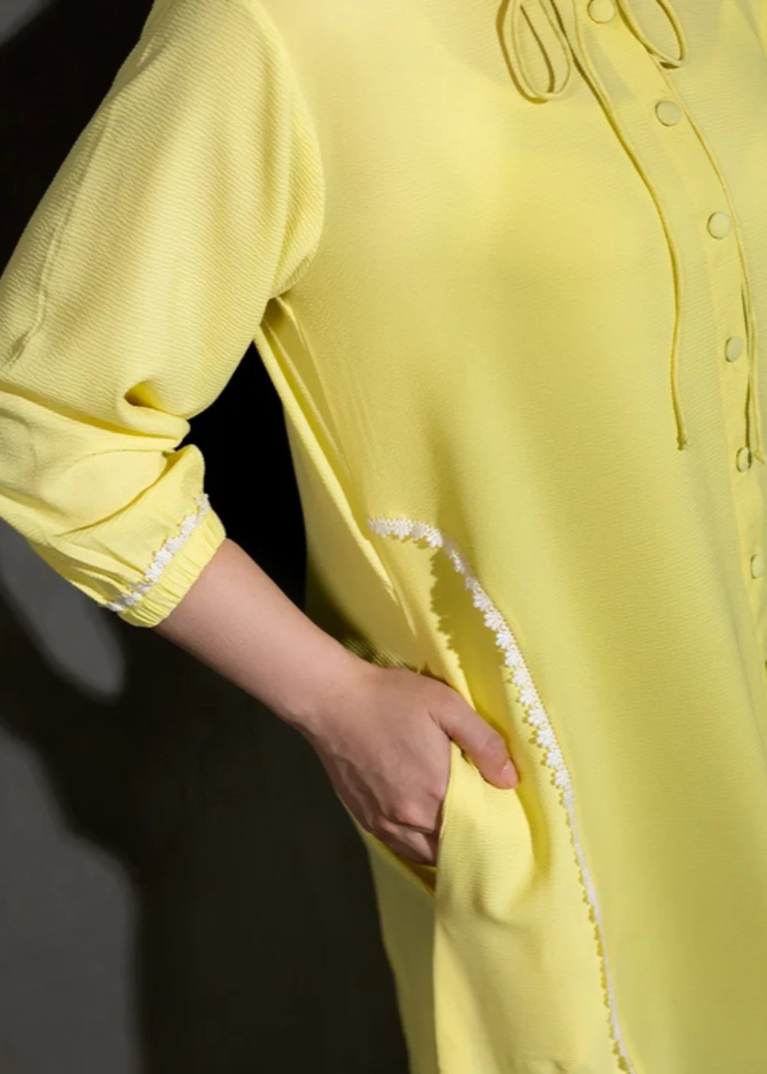 crepe Maxi in Yellow