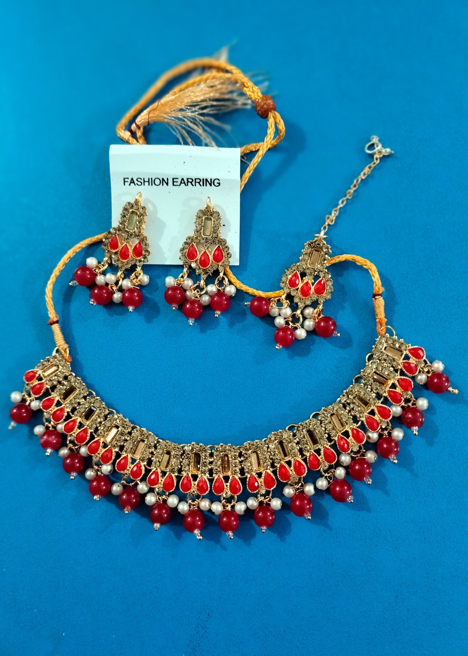 Choker in Claret Color by - Trendy Women Choker JJZ5398