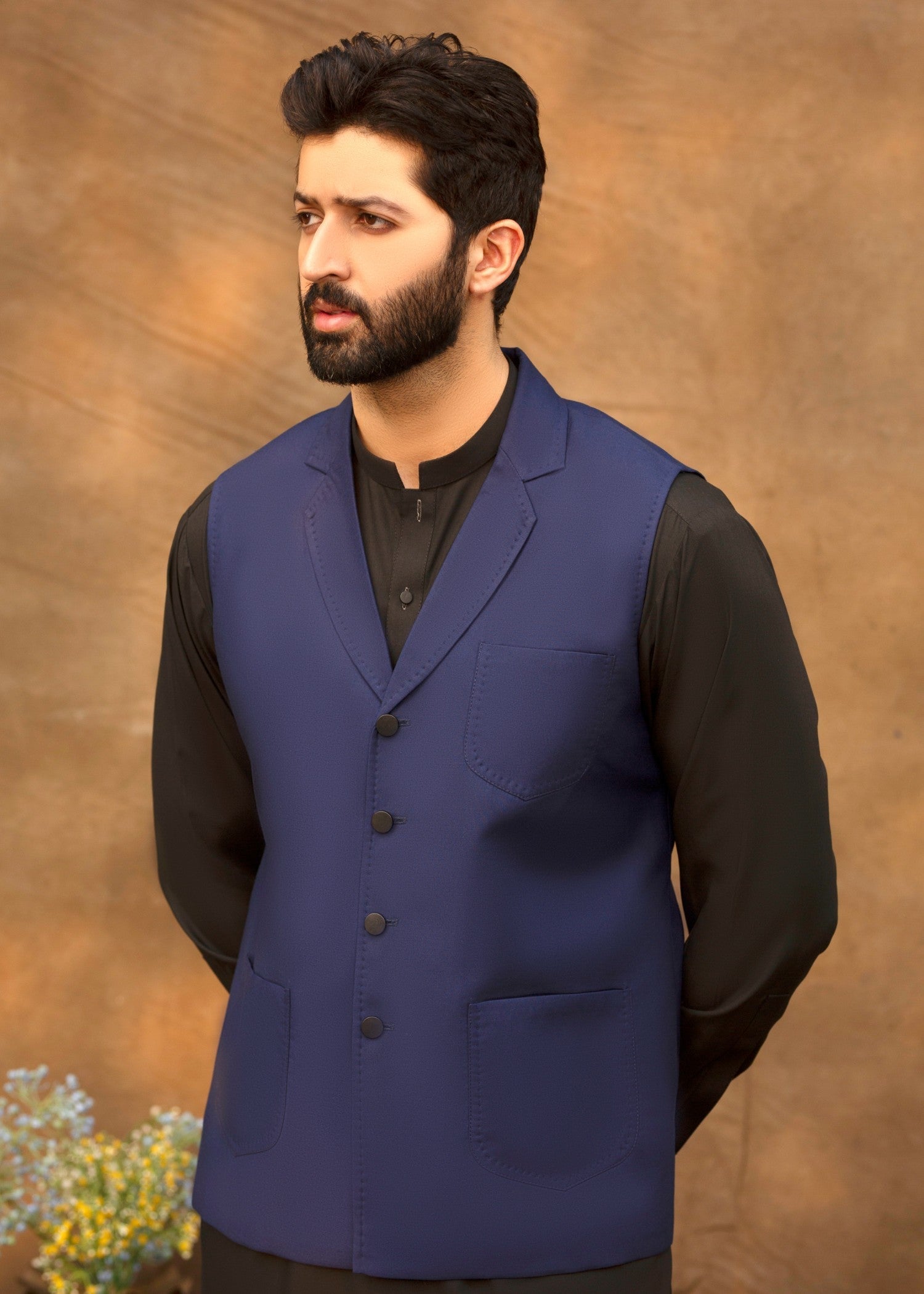 suiting Waistcoat in Navy blue by Eminence