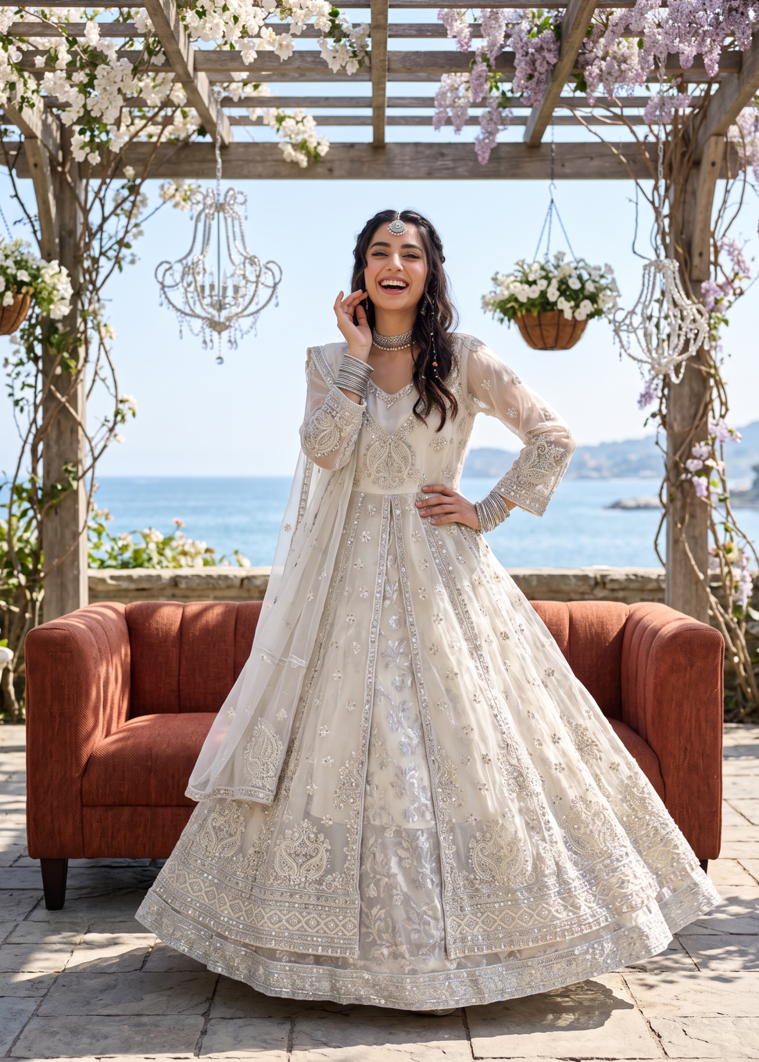 organza Maxi in Ghost white