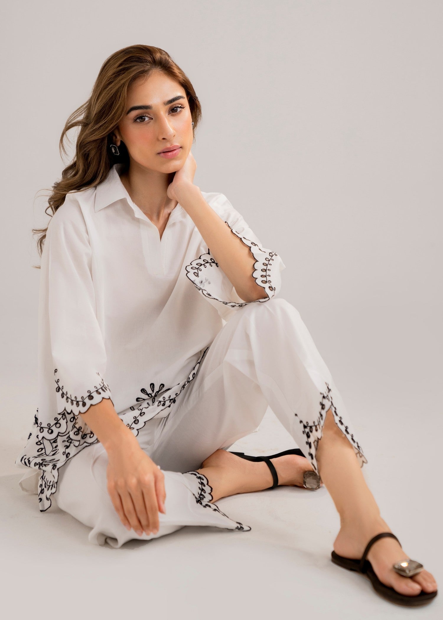 cotton Co Ord Sets in Eggshell