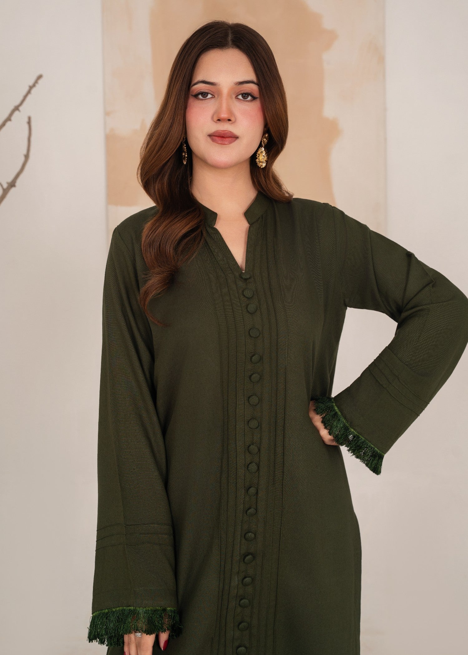 karandi Co Ord Sets in Olive green