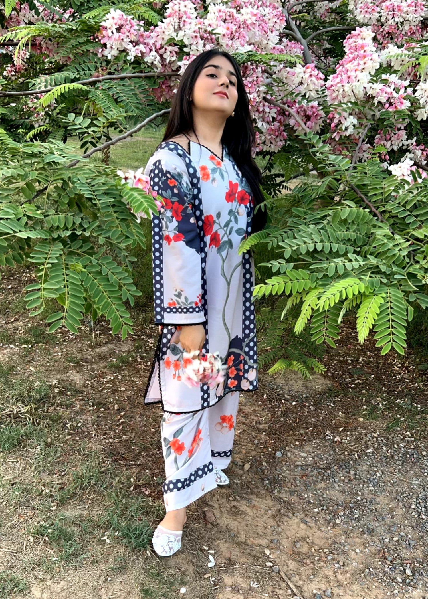 poly lawn Co Ord Sets in Multi, lynx white