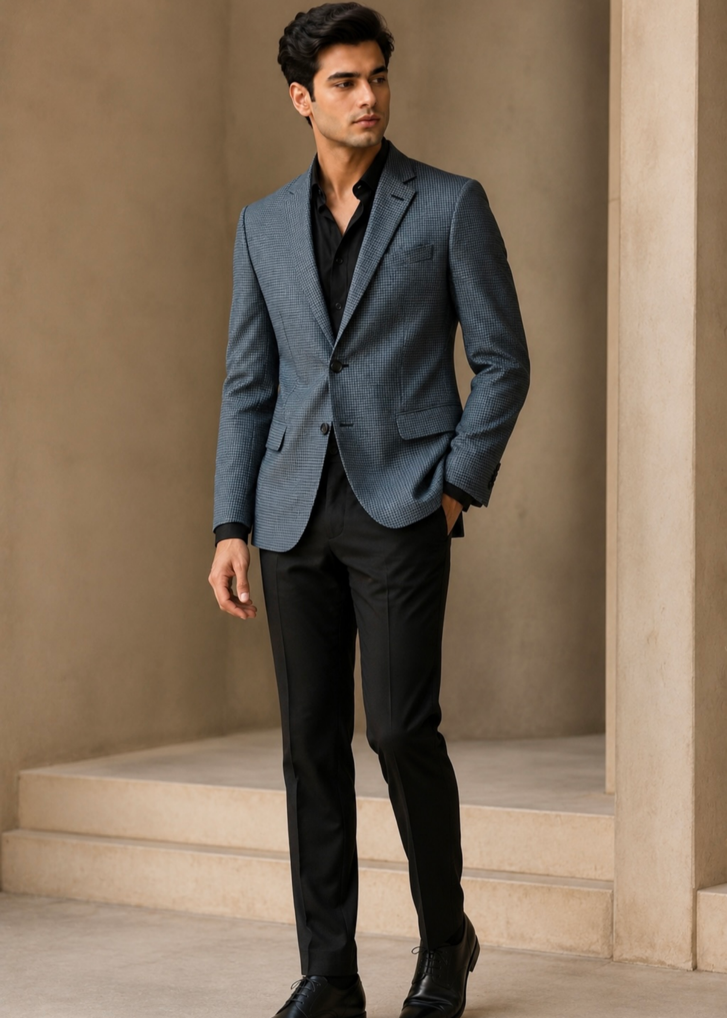 tropical Blazer in Sky blue