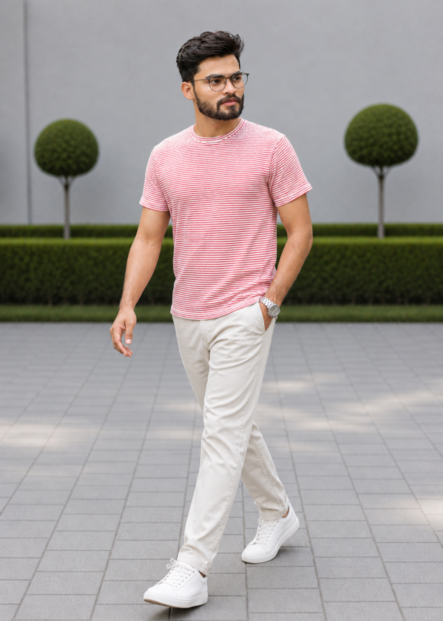 cotton T Shirt in Multi