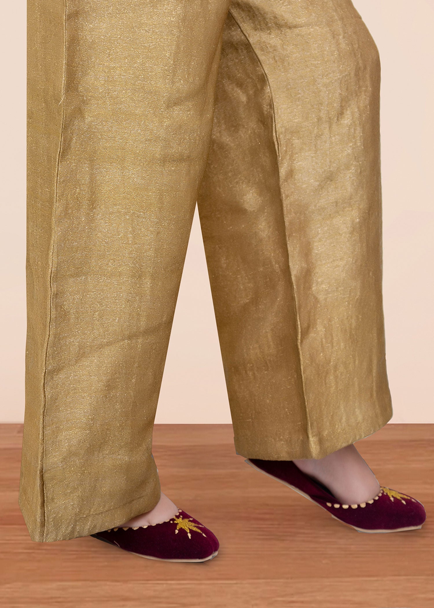 zari Trousers in Gold