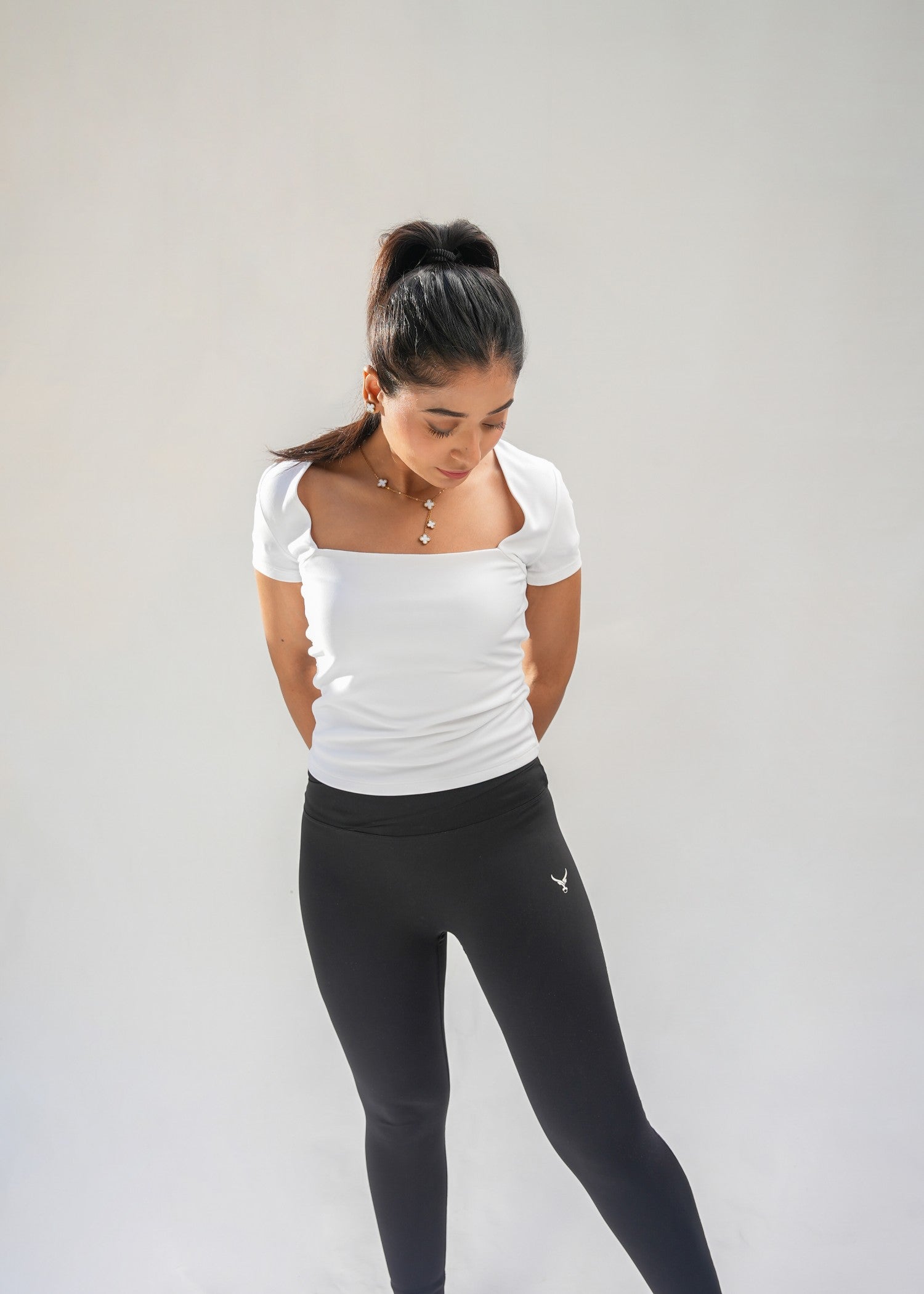 spandex T Shirt in White