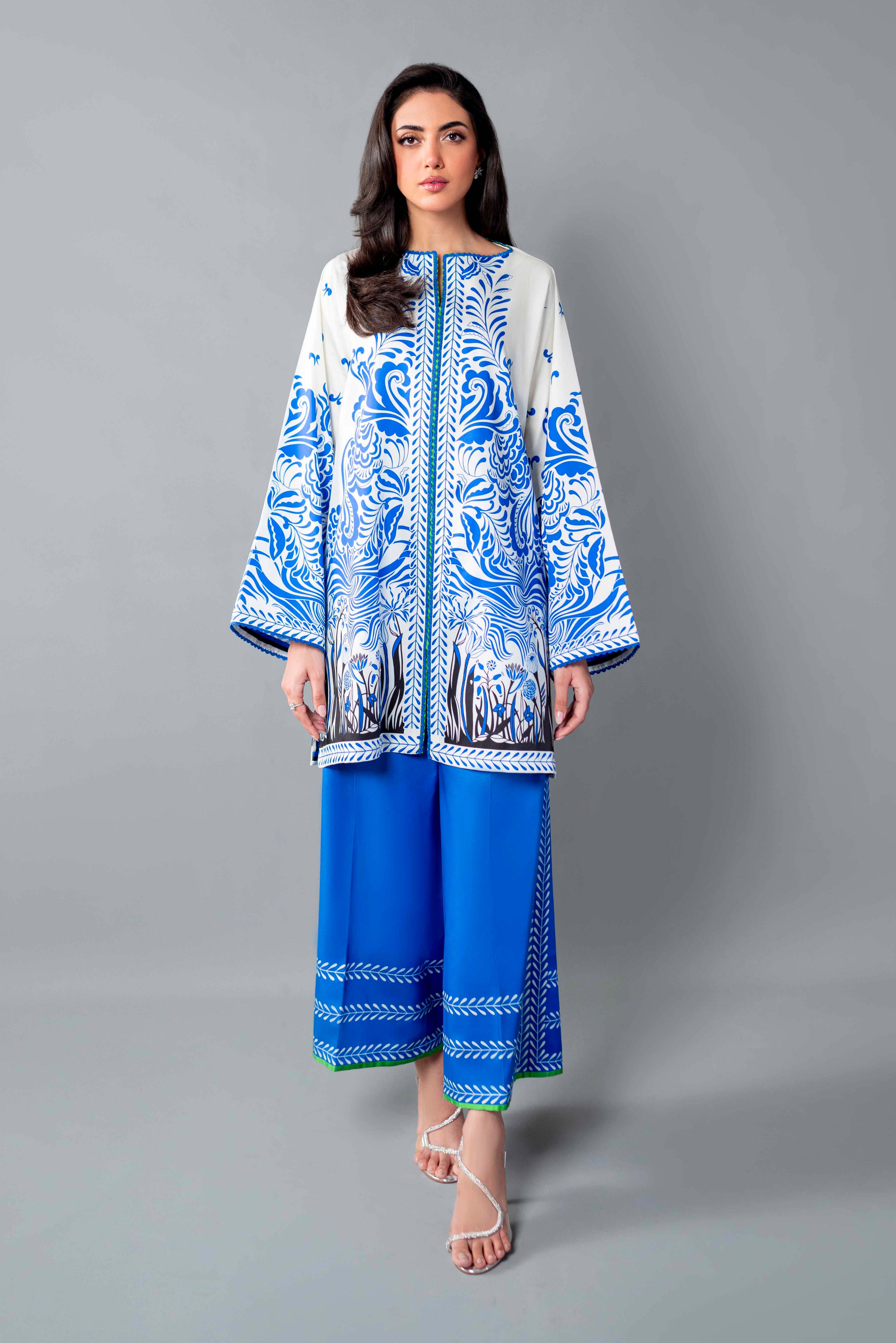 pure silk Kurta Set in Blue