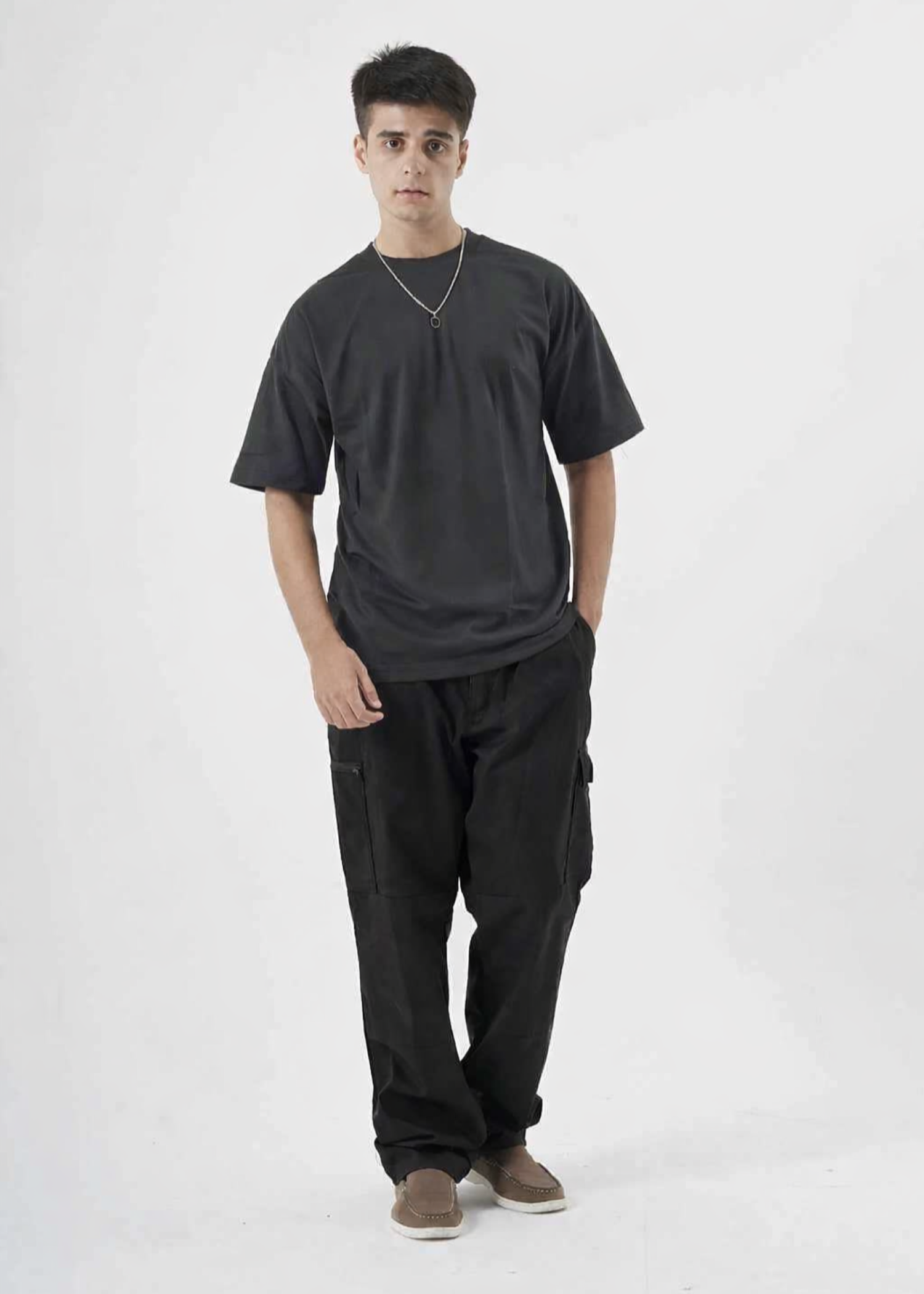 terry Pants in Black