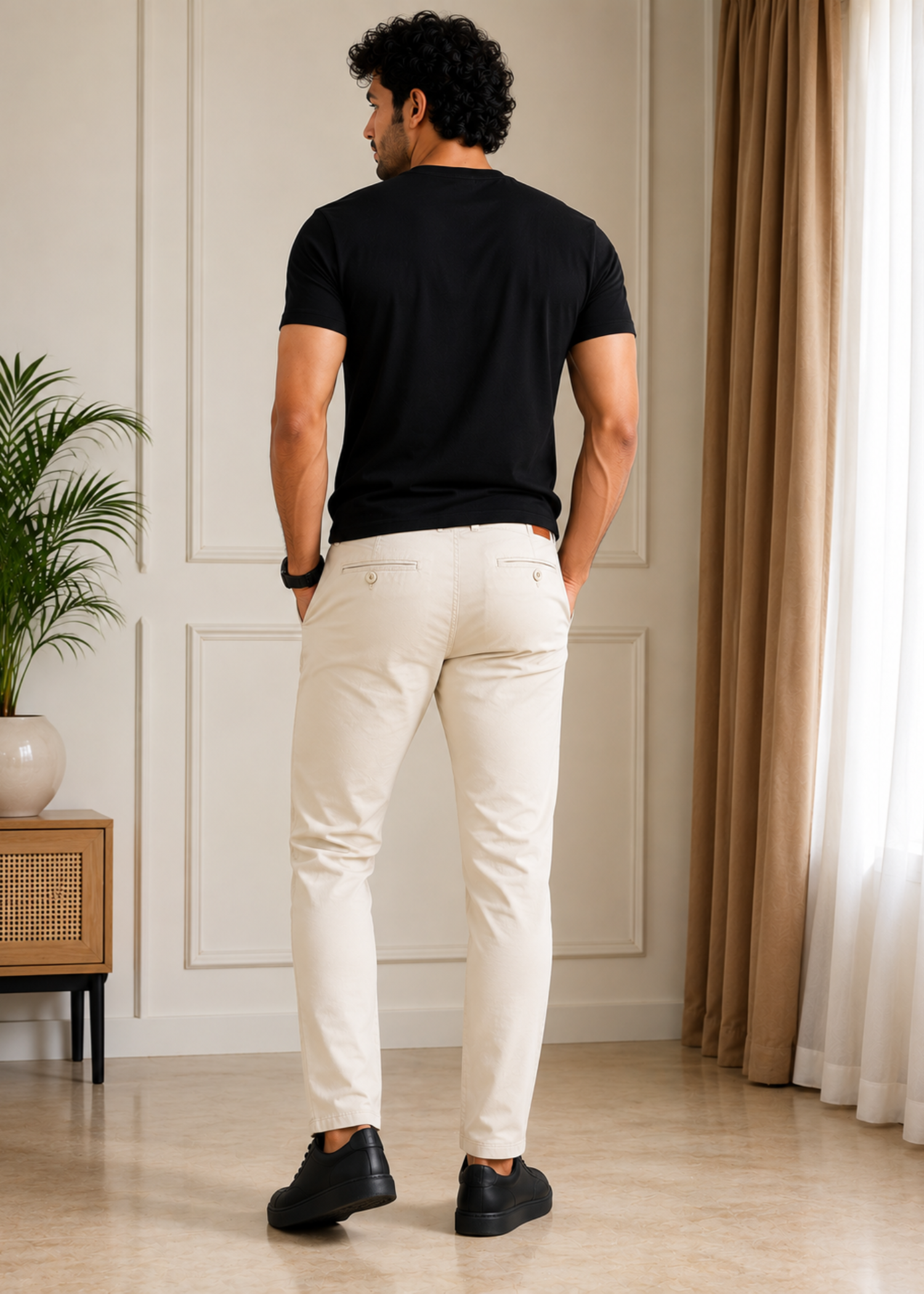 cotton Pants in Off-white