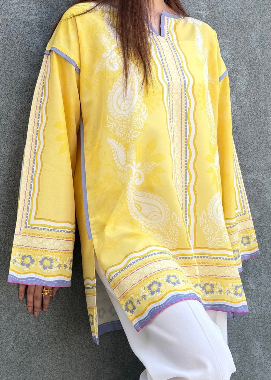 arabic lawn Co ord Sets in Yellow