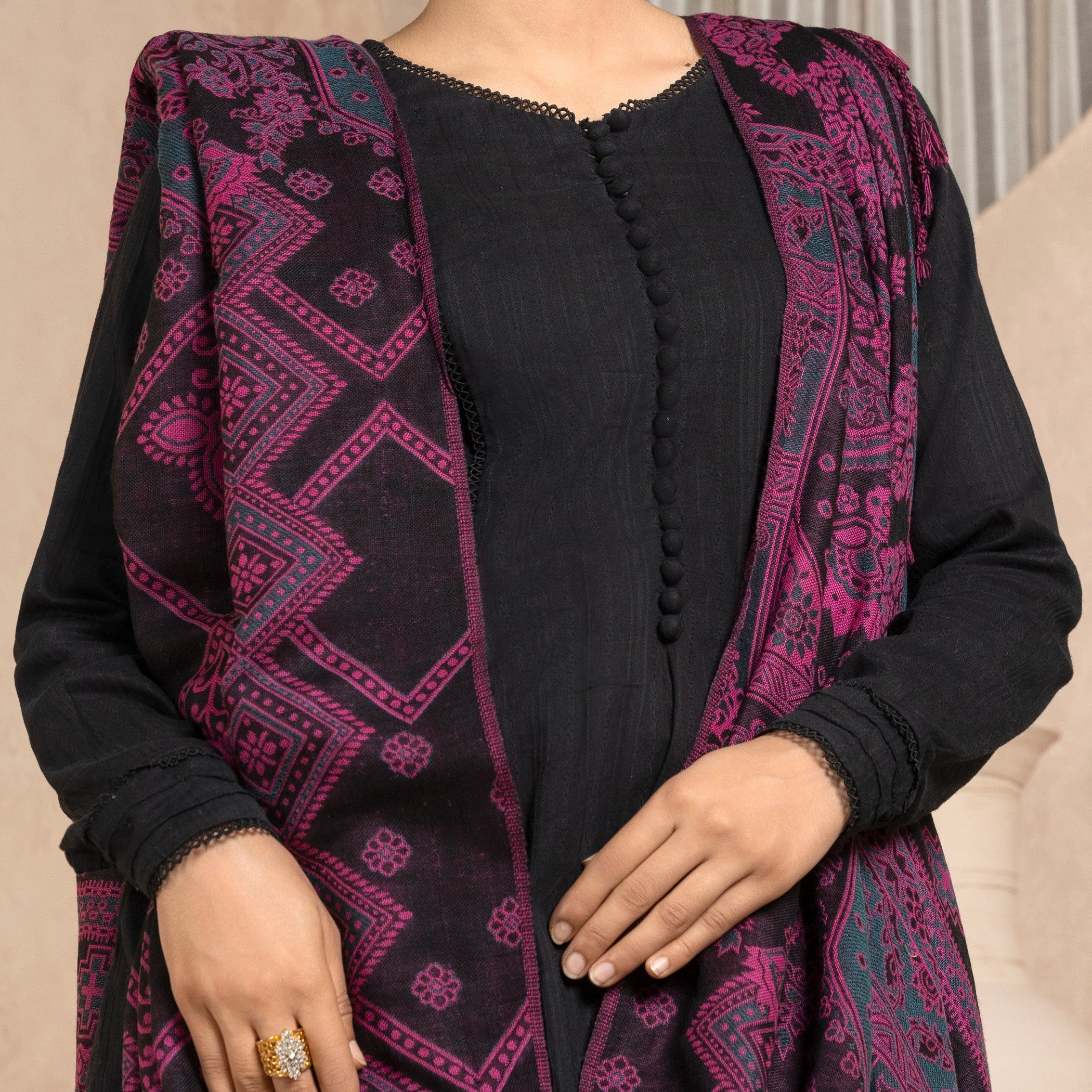 Shawl in Fuchsia Color by - Trendy Women Shawl SMU4980