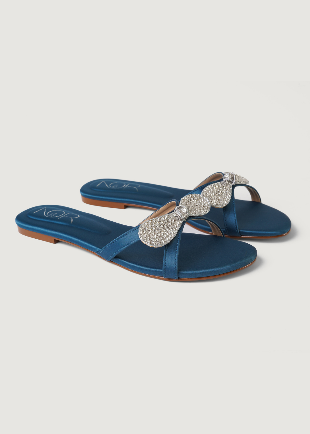 Slides in Teal by - High Quality Women Slides IUG4084