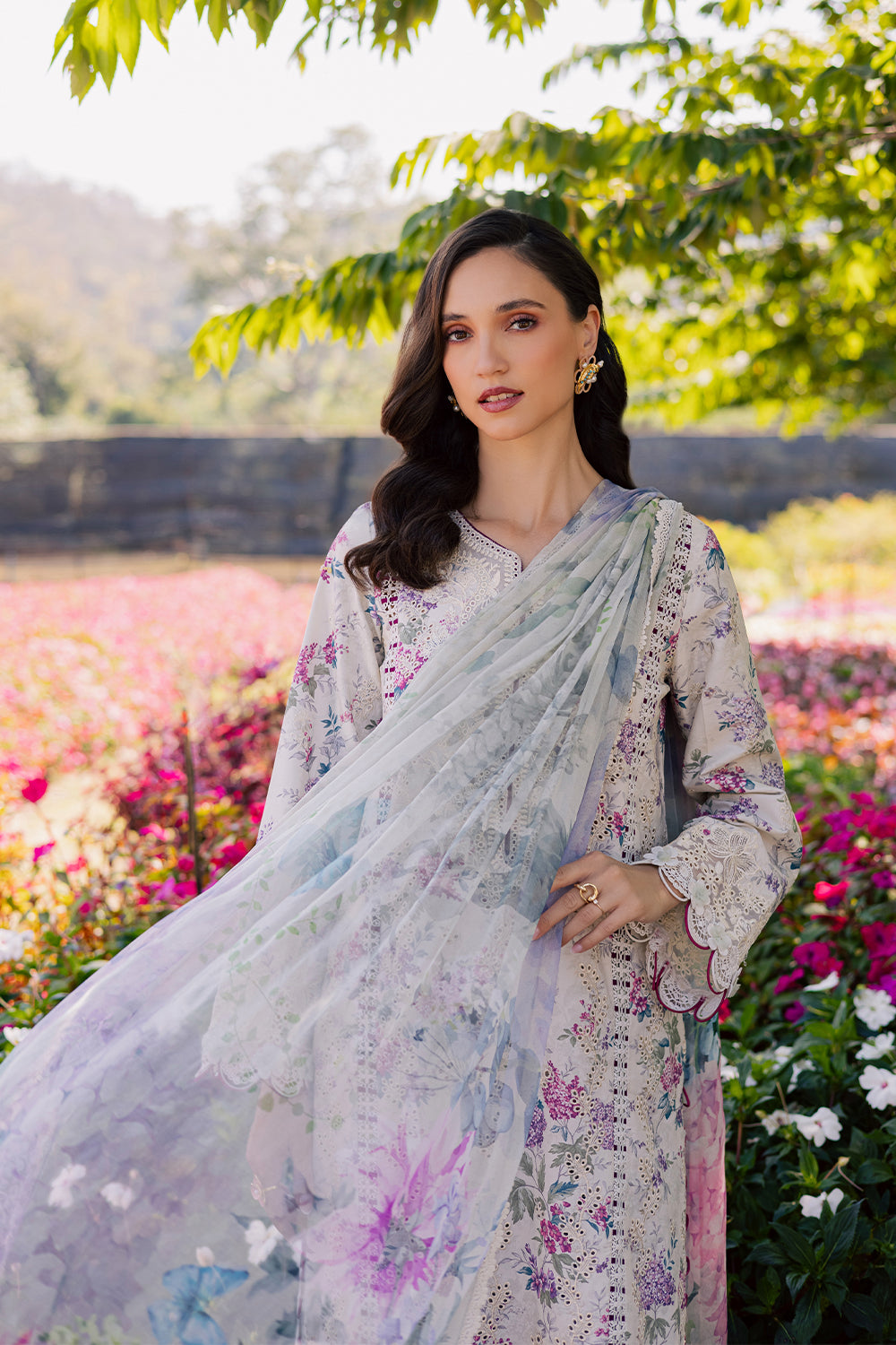 Shezlin Chikankari Eid Edit Lawn – ELARA (AV-02)