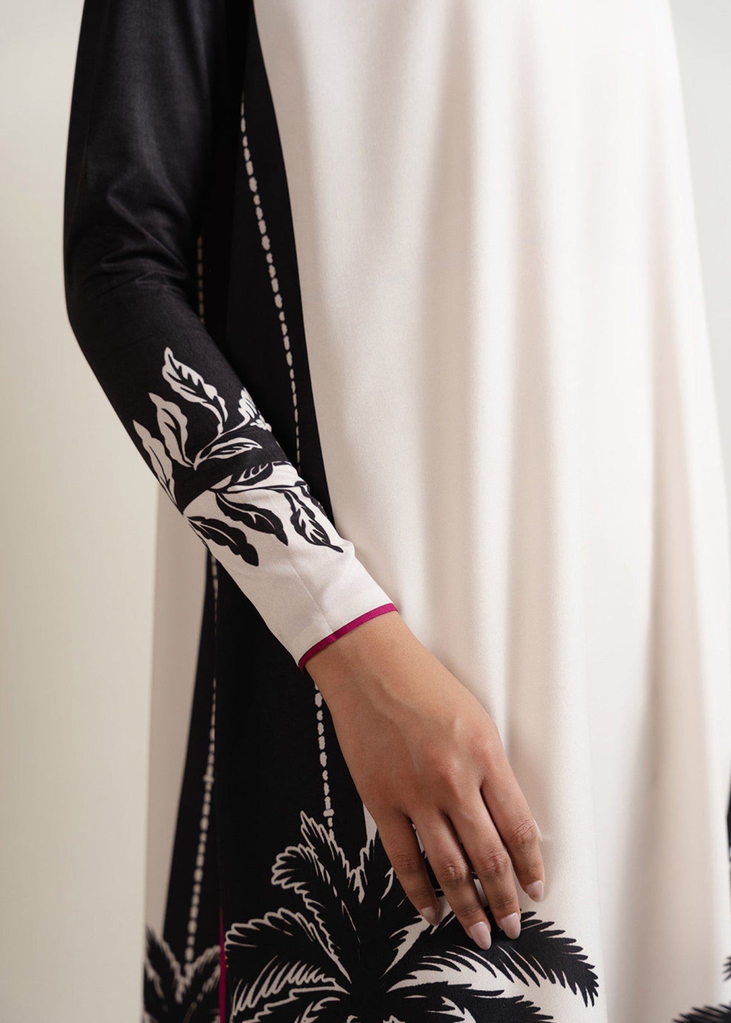 poly lawn Kurta Set in Ink