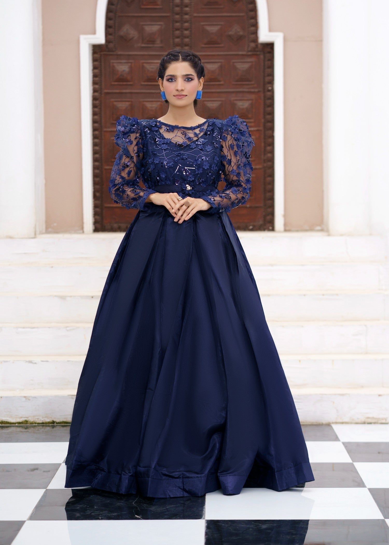 net Maxi in Navy blue