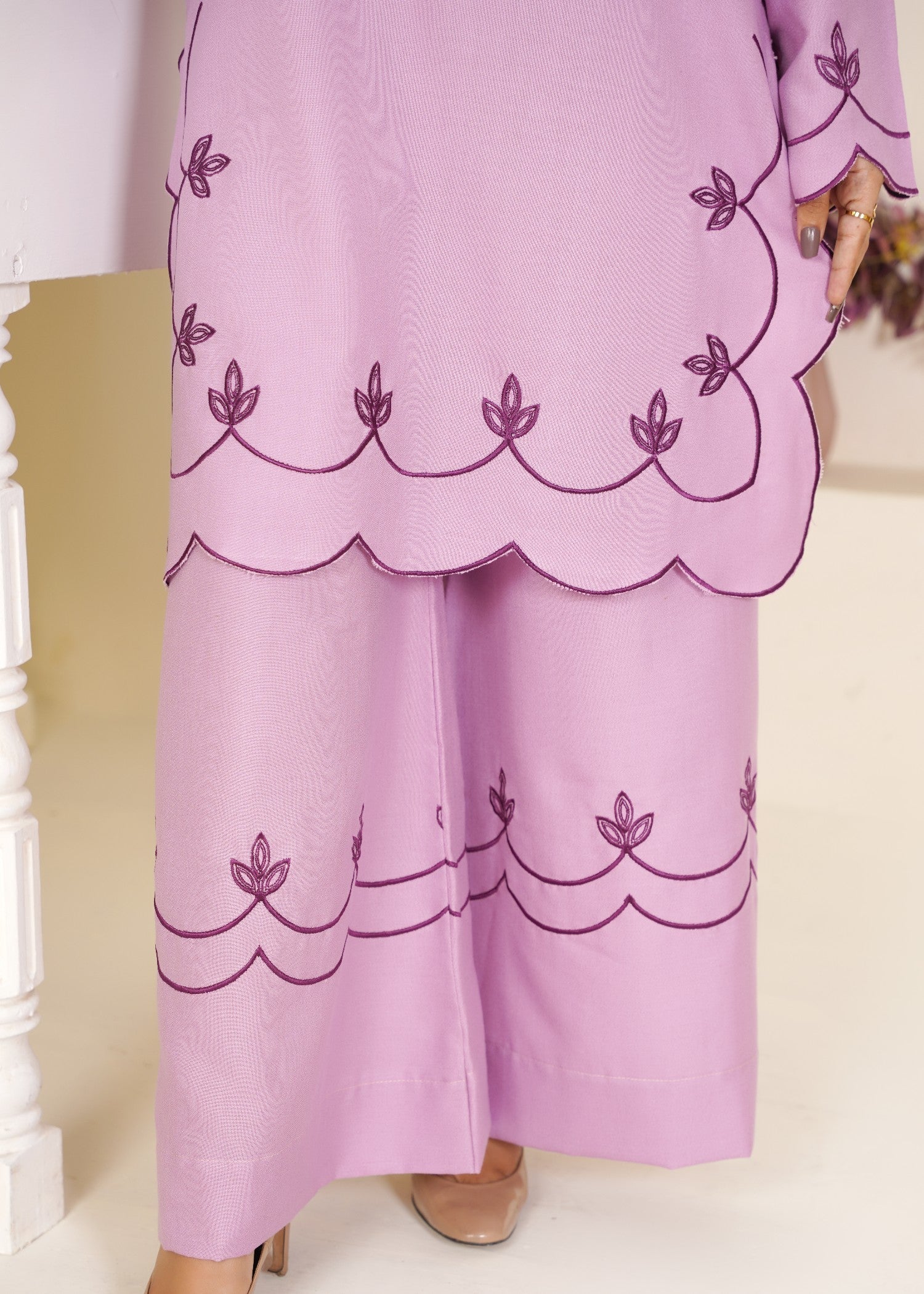 dhanak Co Ord Sets in Lilac