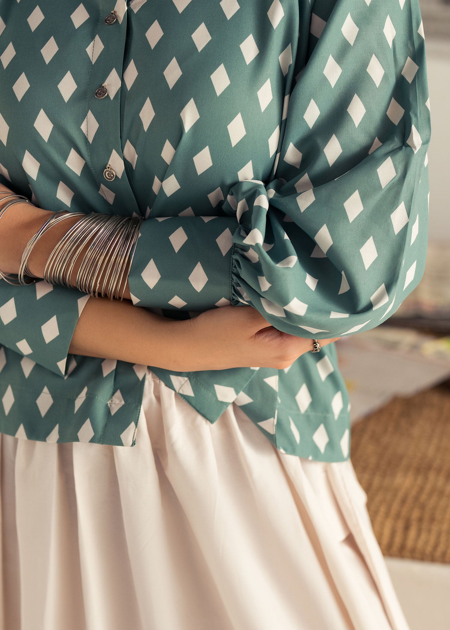 lawn Skirt in Sage green