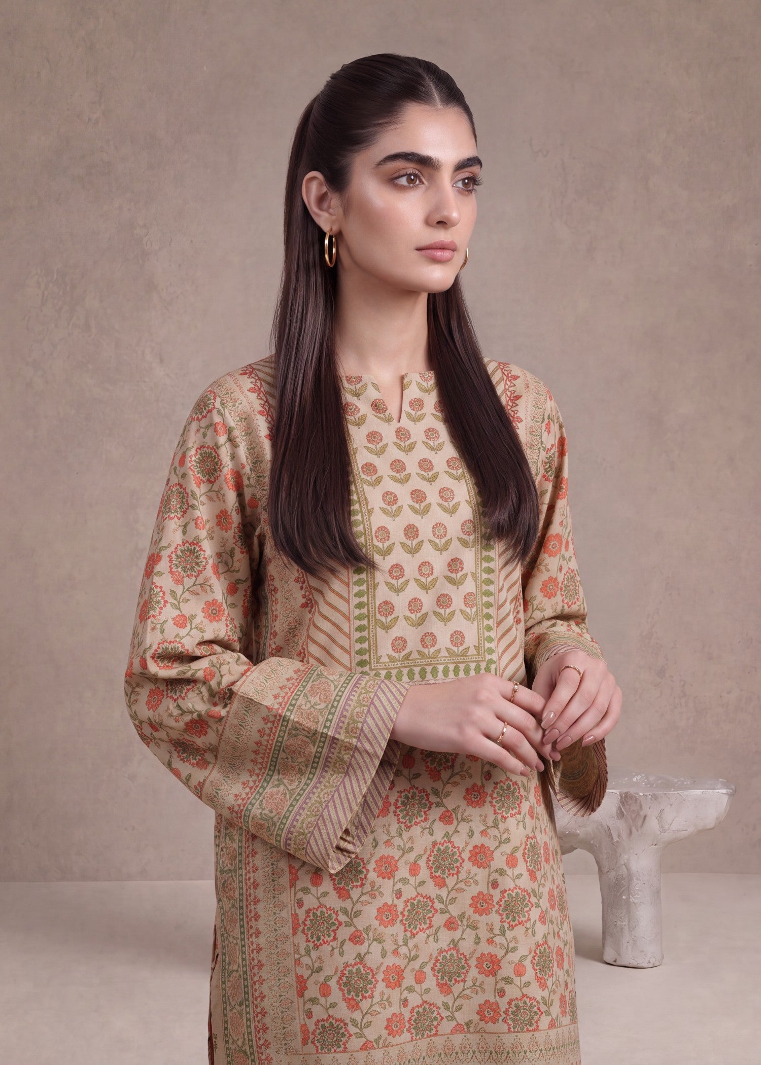 polyester crepe Co Ord Sets in Camel brown
