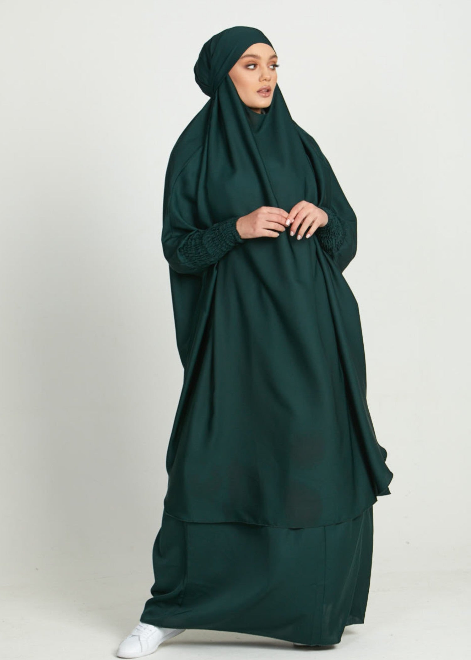 nidha Jilbab in Hunter green