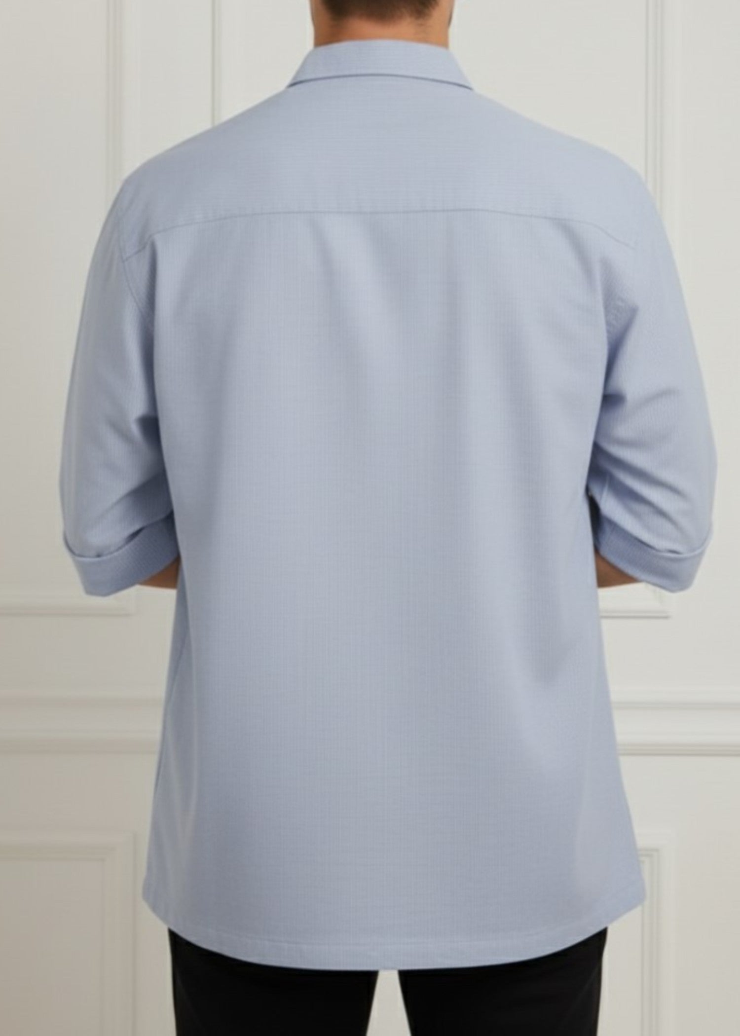 cotton viscose Casual Shirt in Light blue