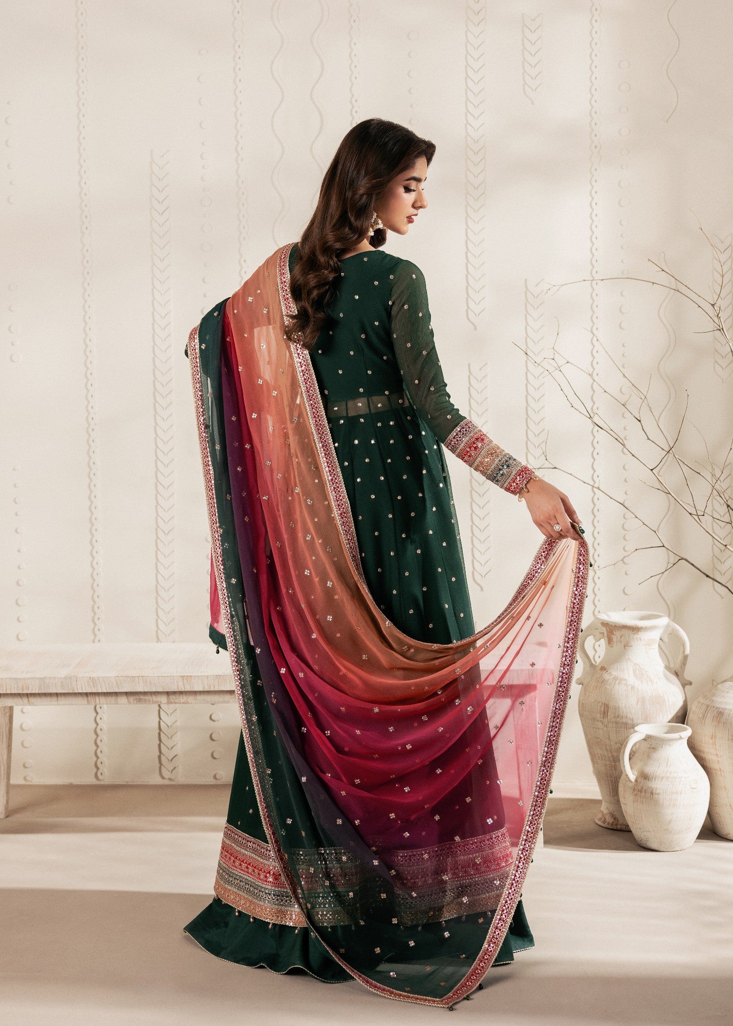 chiffon Maxi in Green