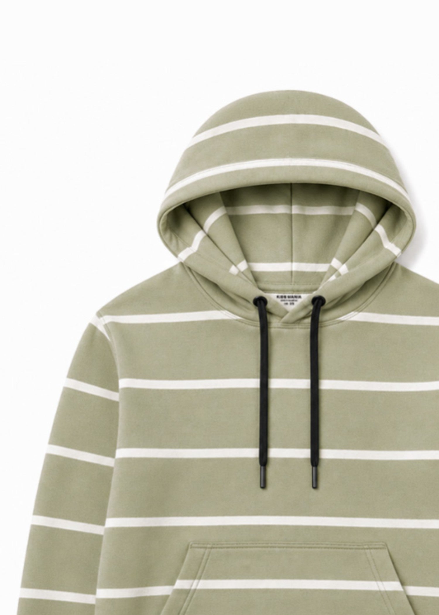 terry Hoodie in Ivory, sage green