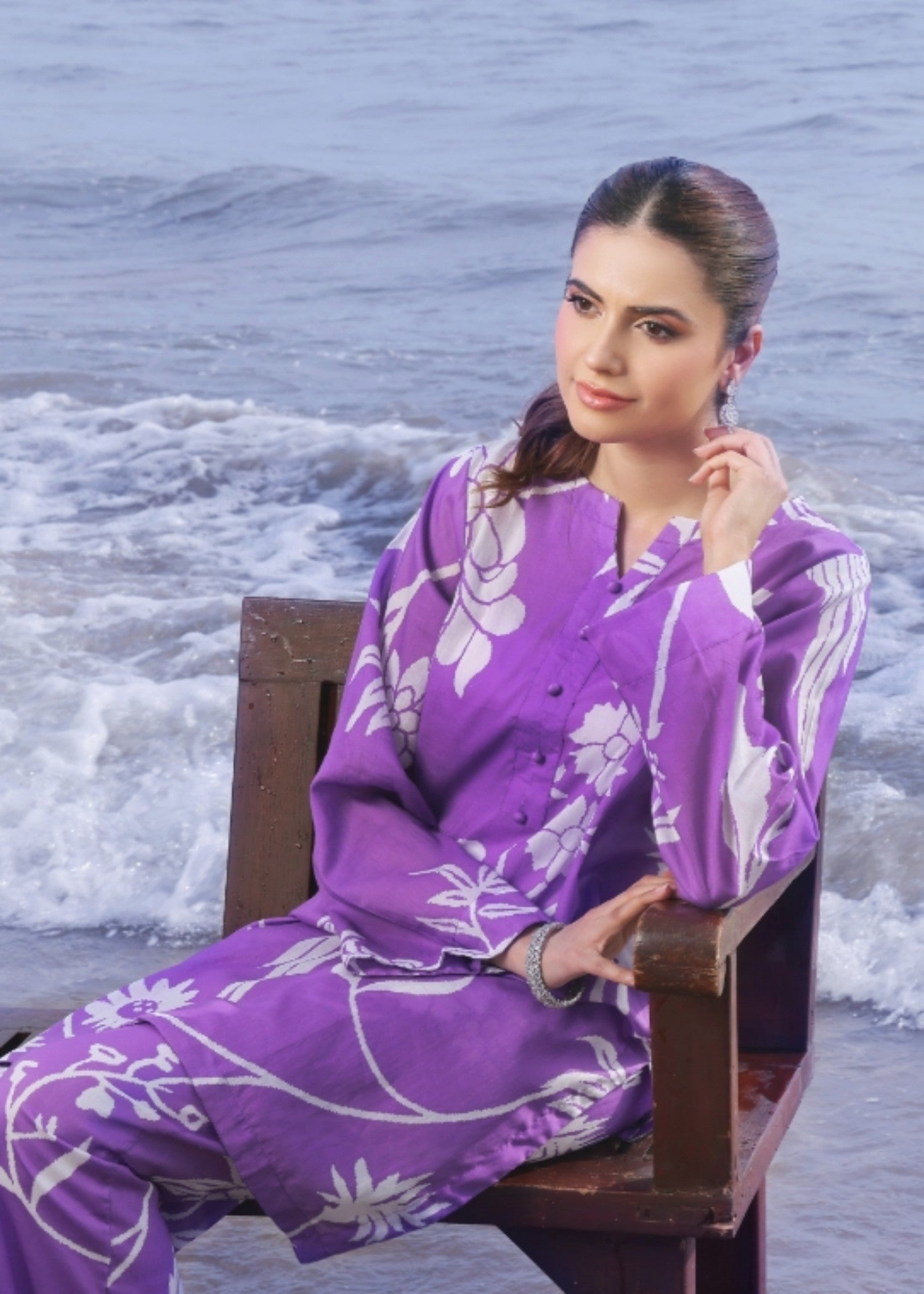 lawn Co Ord Sets in Purple