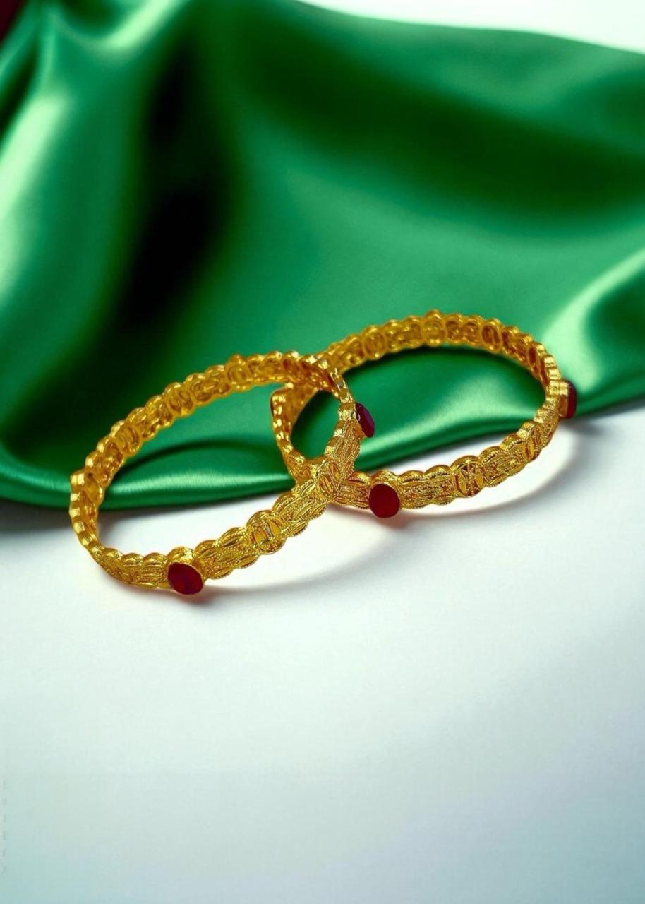 Bangles in Ruby red Color by - Trendy Women Bangles LCZ2262