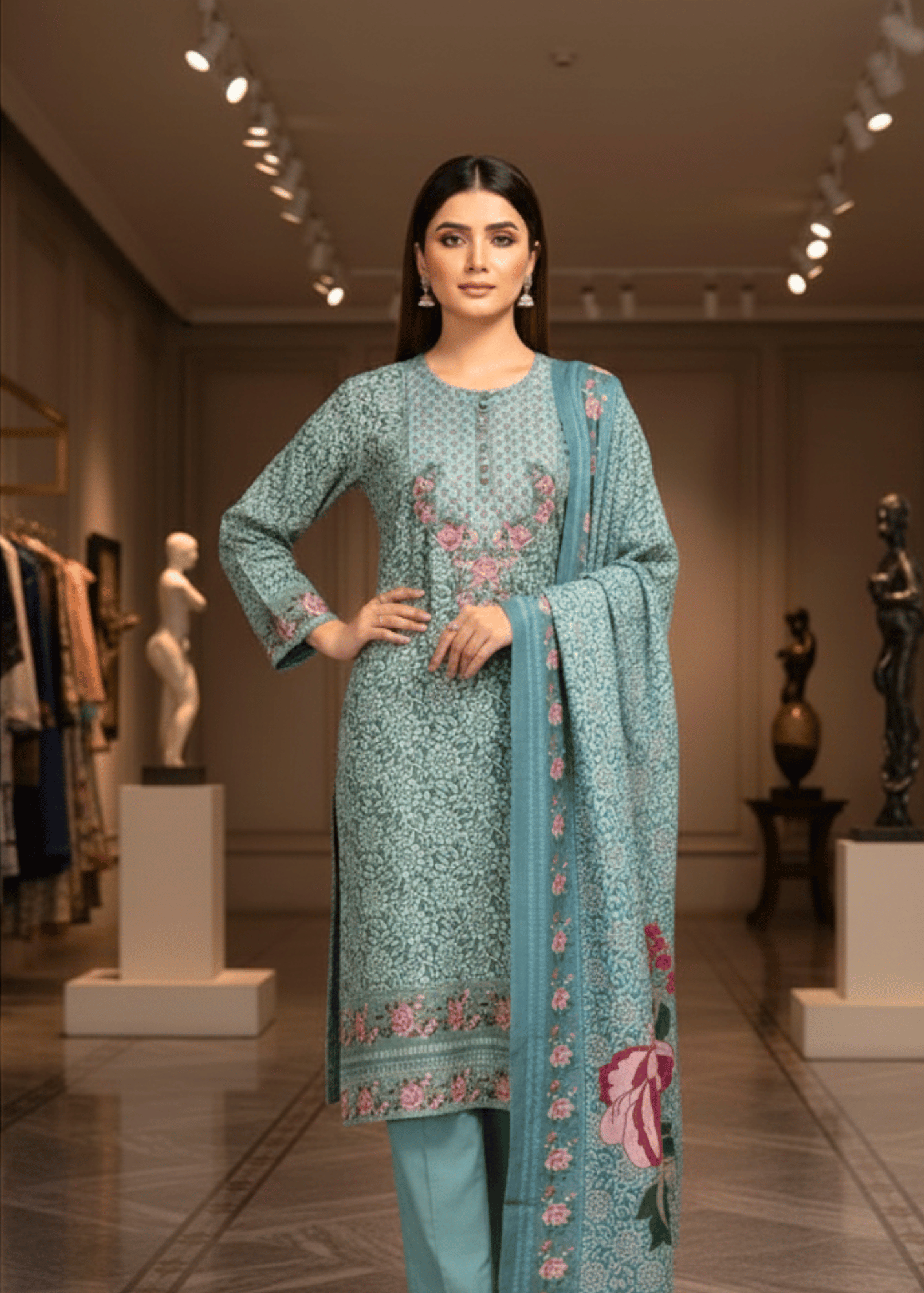 cotton masuri Kurta Set in Pastel green