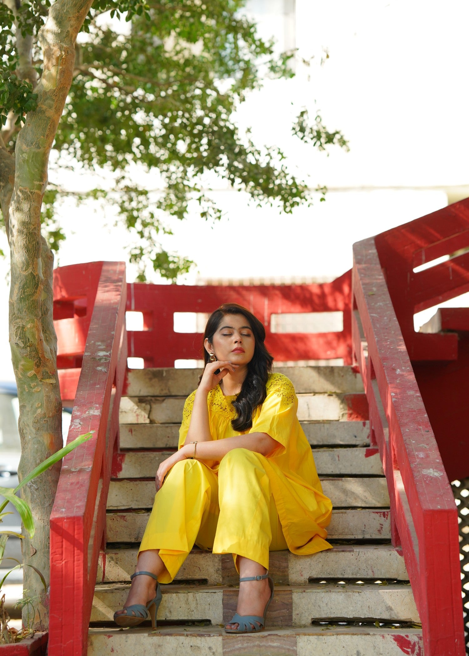 cambric Co Ord Sets in Saffron