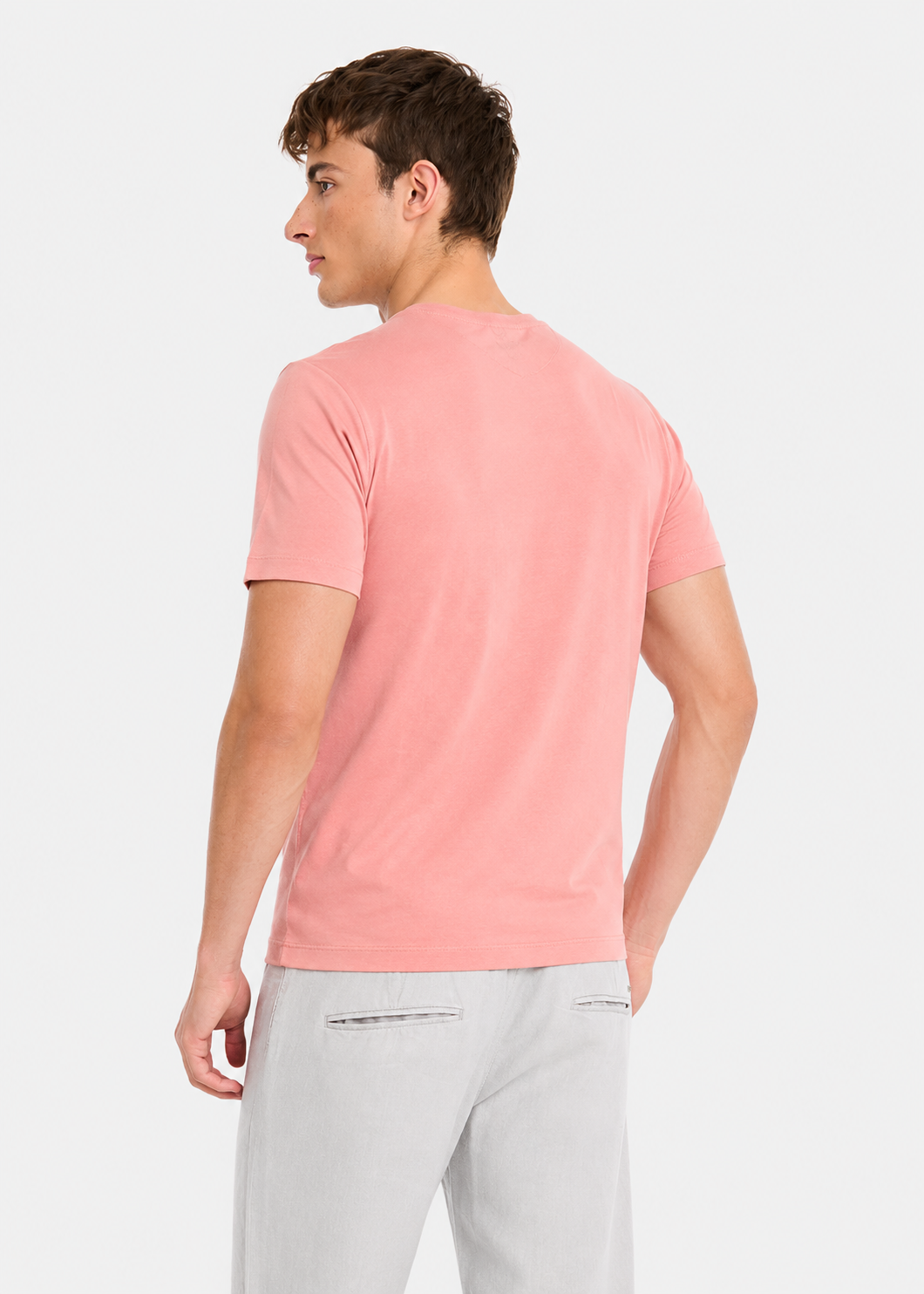 cotton T Shirt in Light pink
