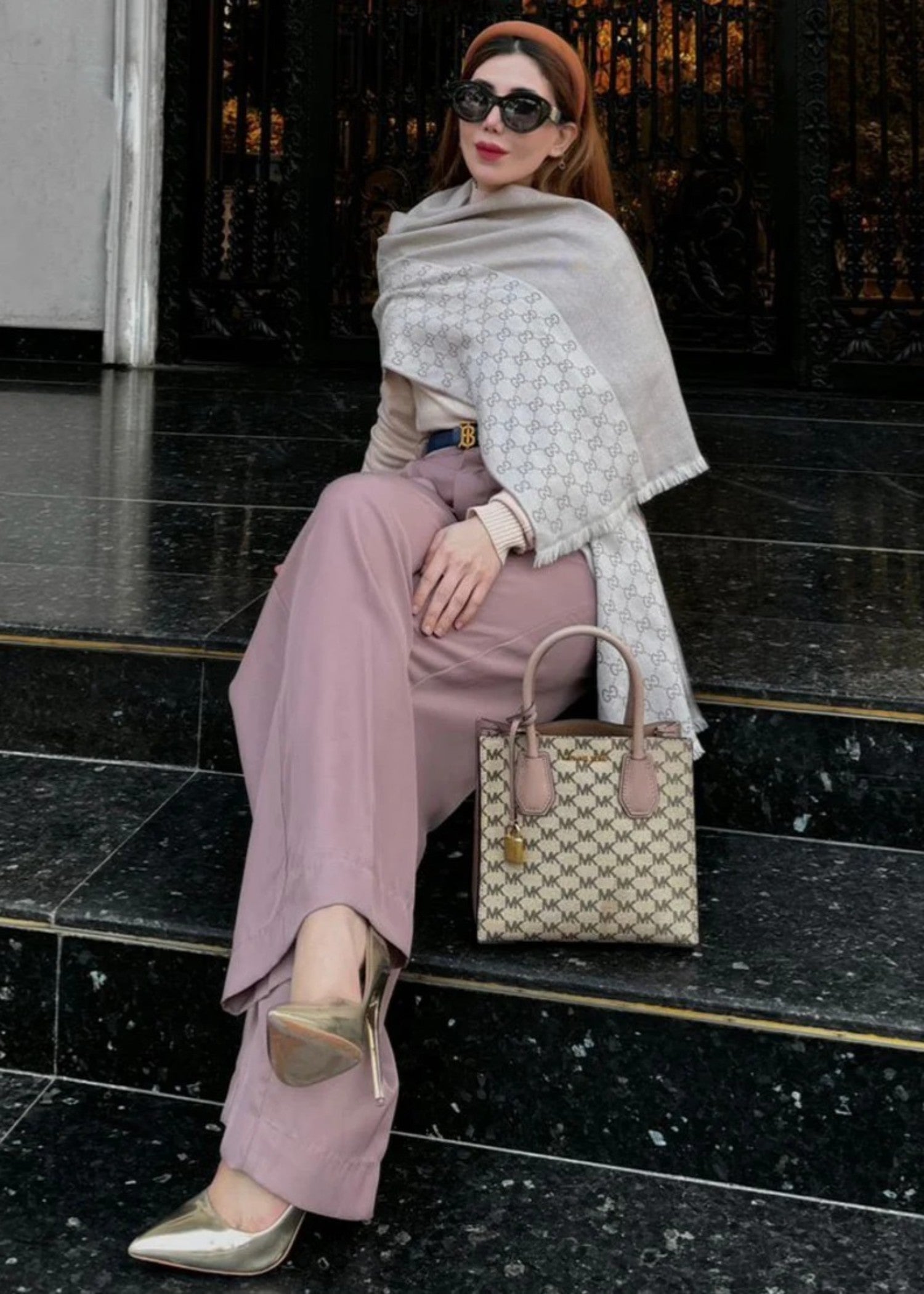 georgette Pants in Pink