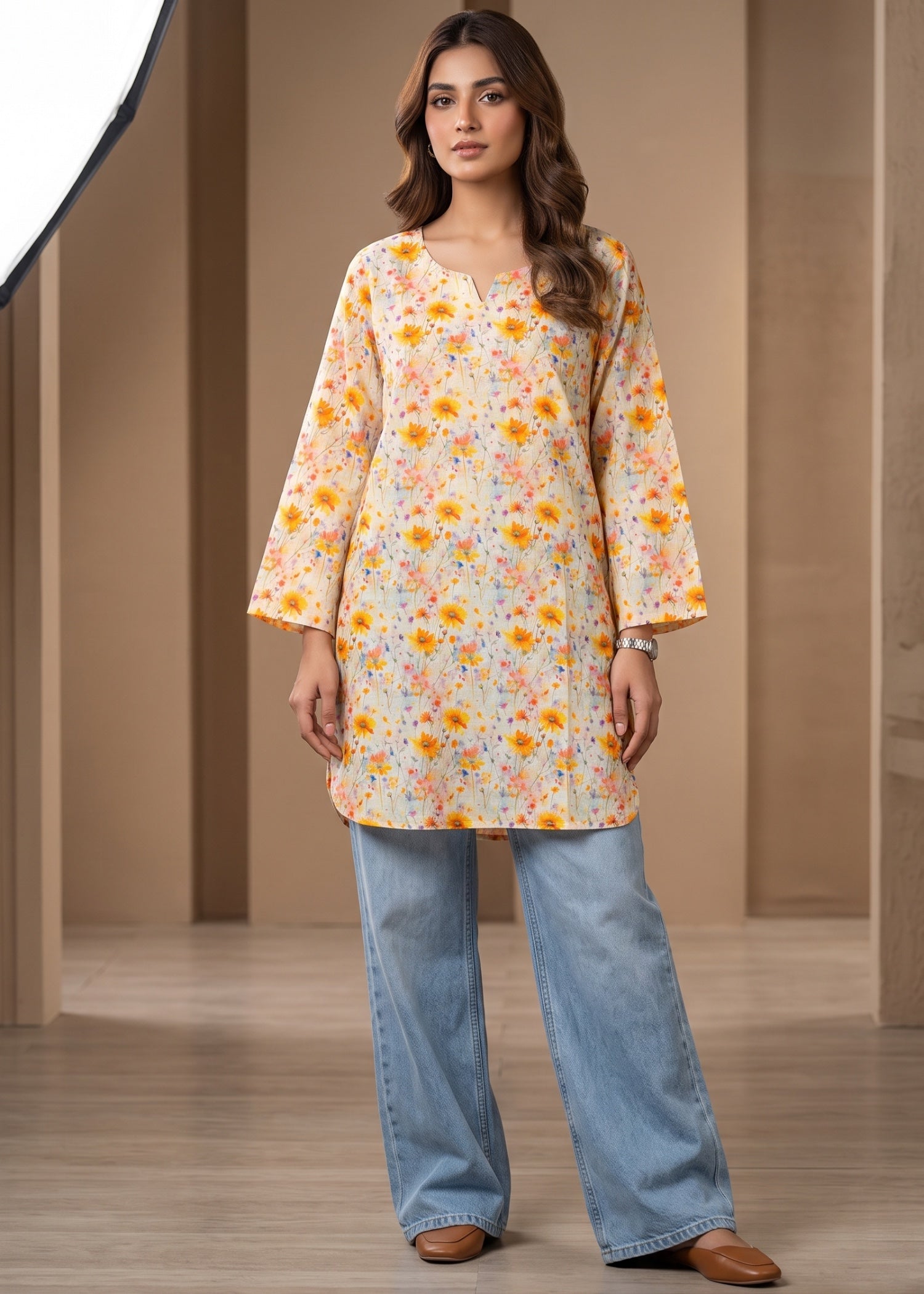 lawn cotton Kurti in Multi