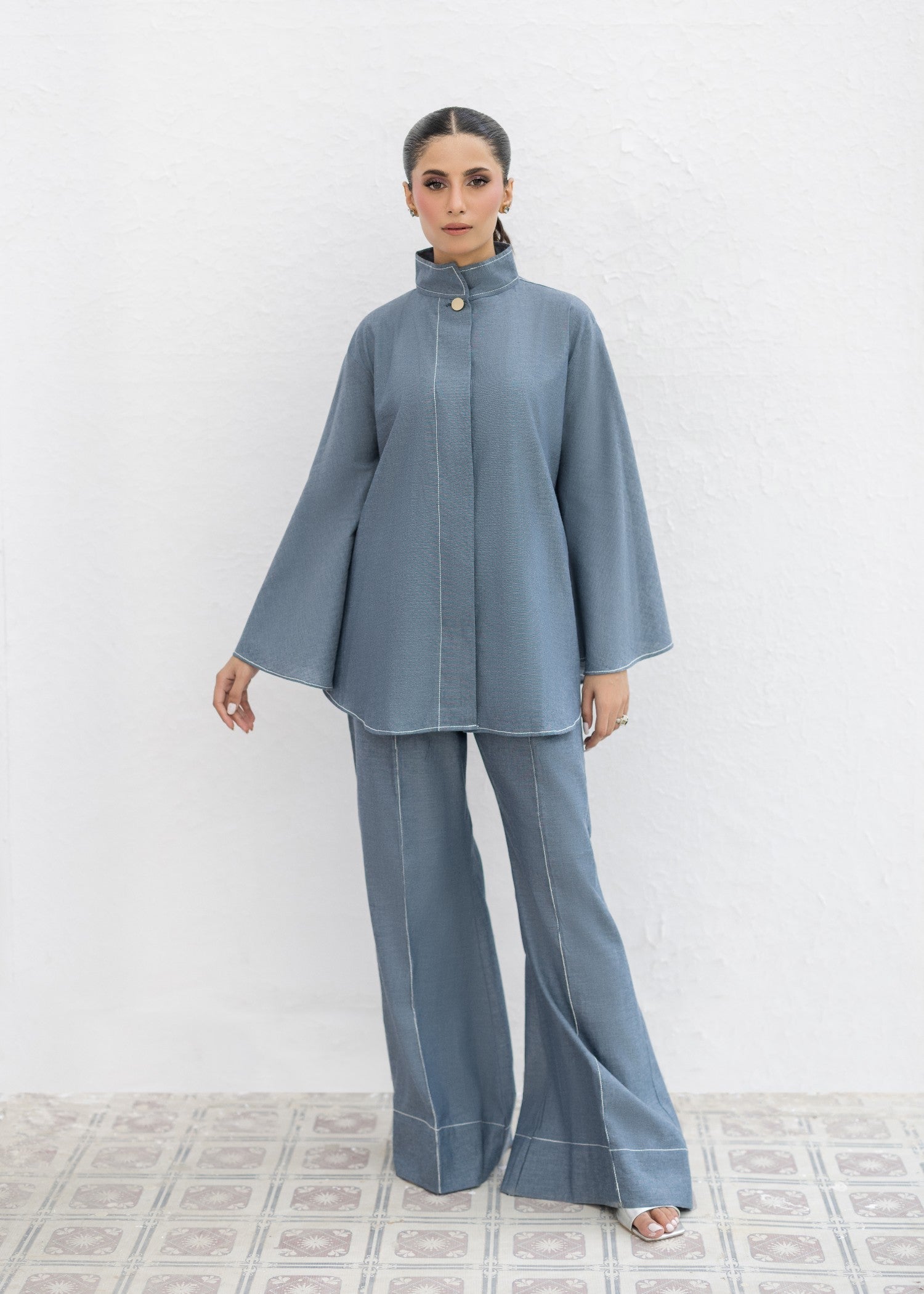 khaddar Co ord Sets in Grey