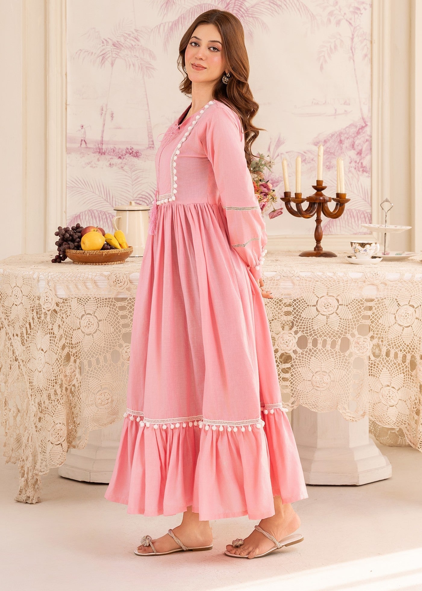 cotton Maxi in Baby pink