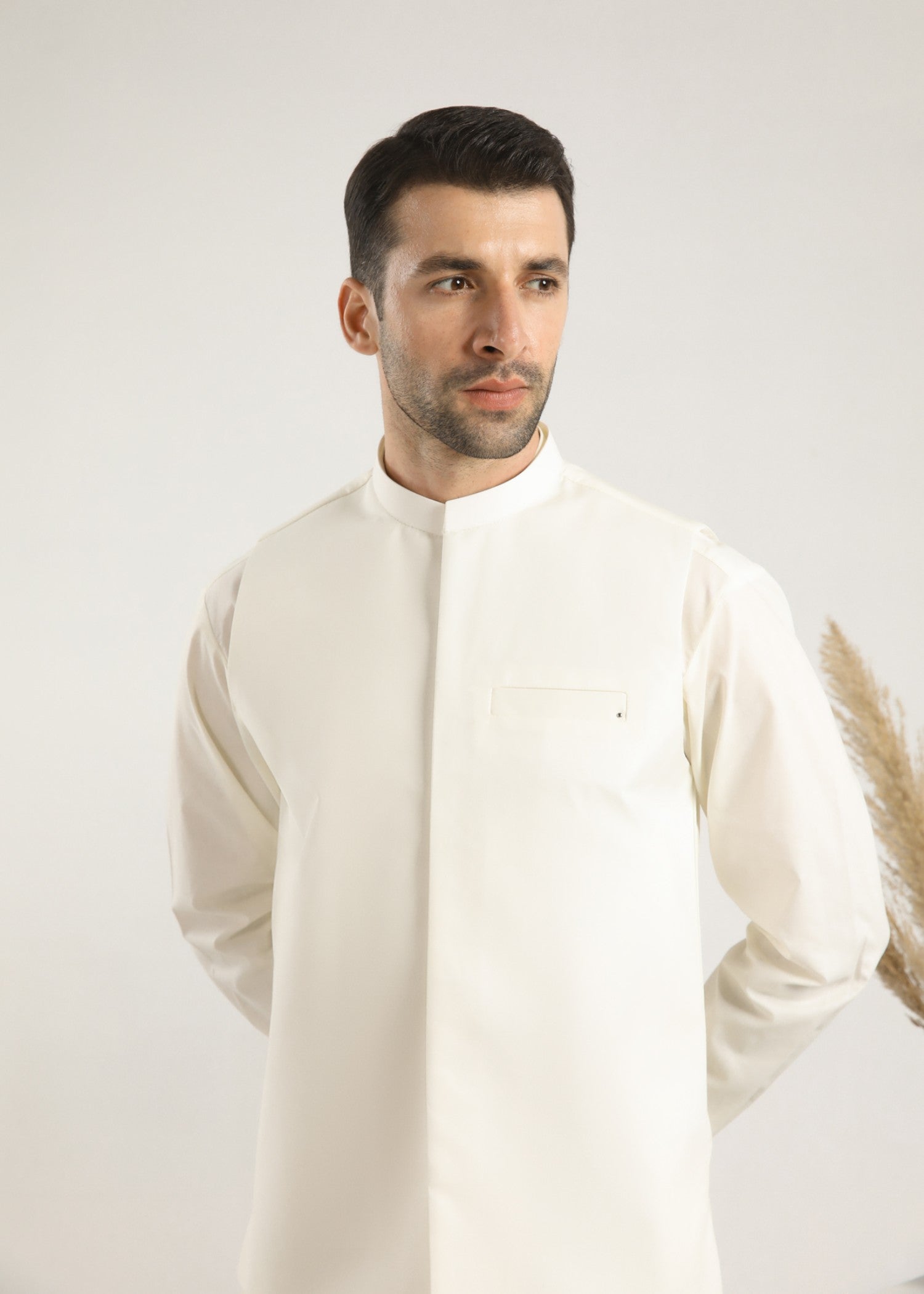 cotton Waistcoat in Floral white