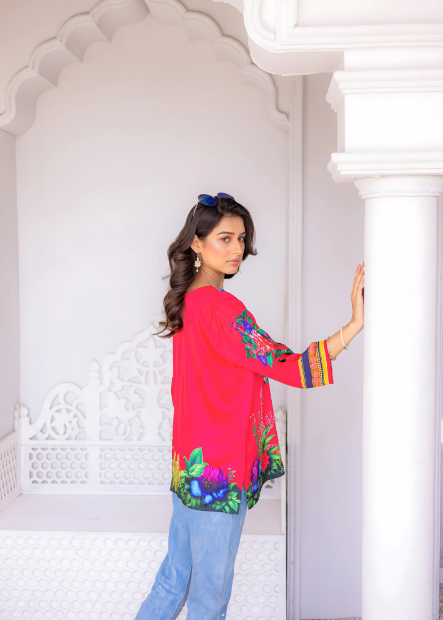silk Kurti in Pink