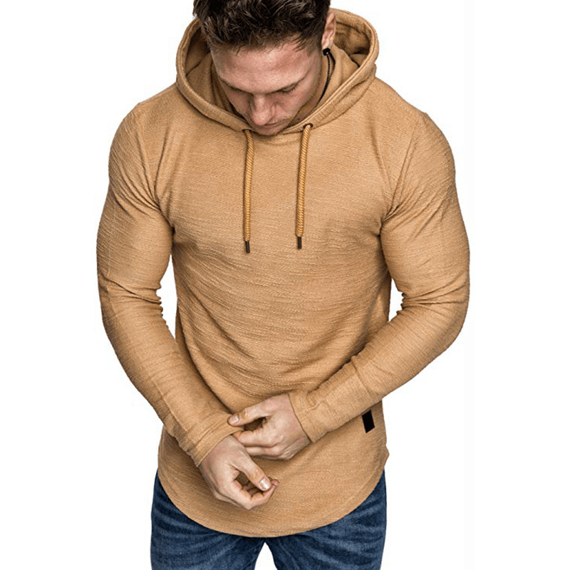 Men'S Hooded Sweater Long-Sleeved T-Shirt Men