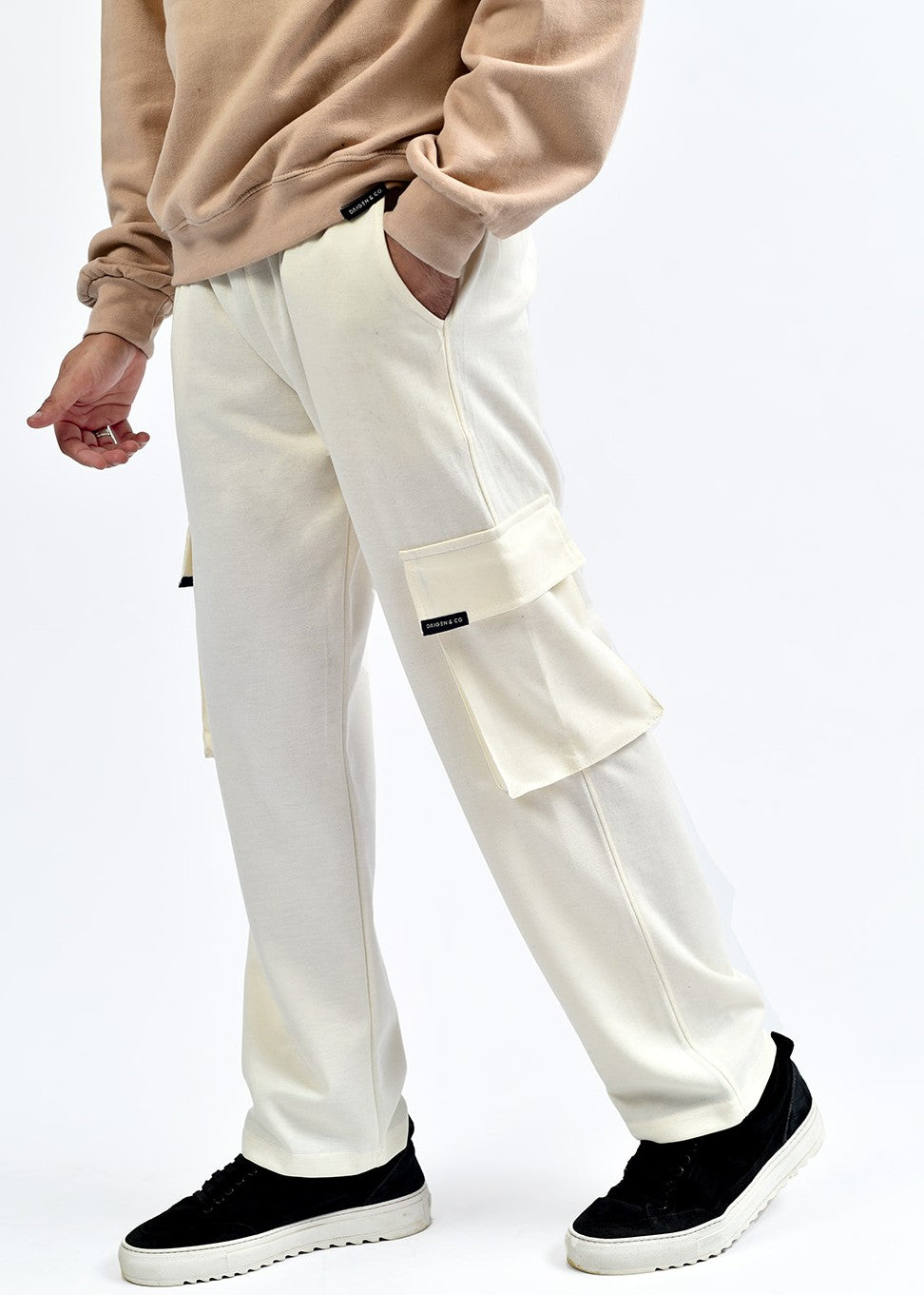 cotton Trousers in Ivory