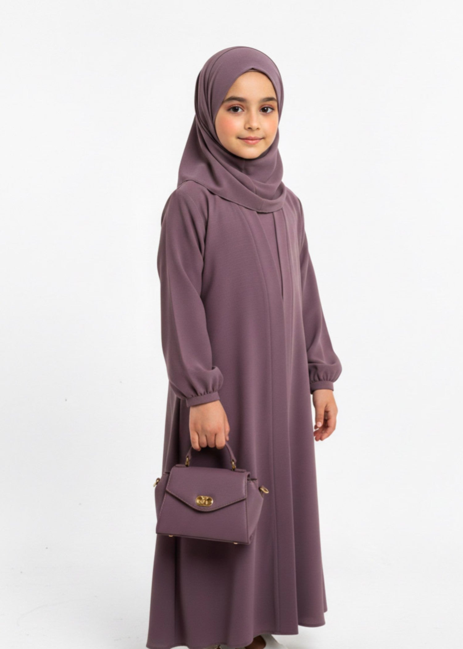 nidha Abaya in Mauve pink