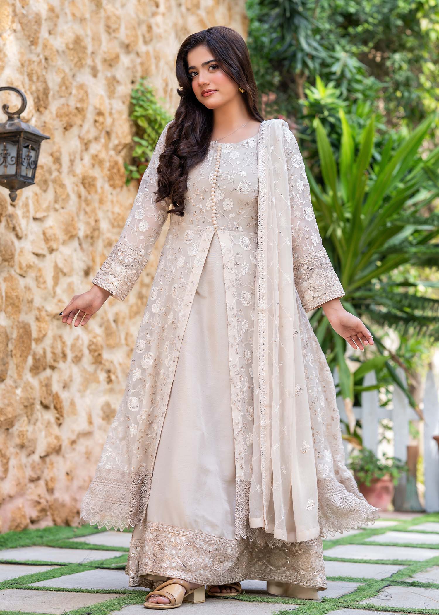 chiffon Maxi in Cream