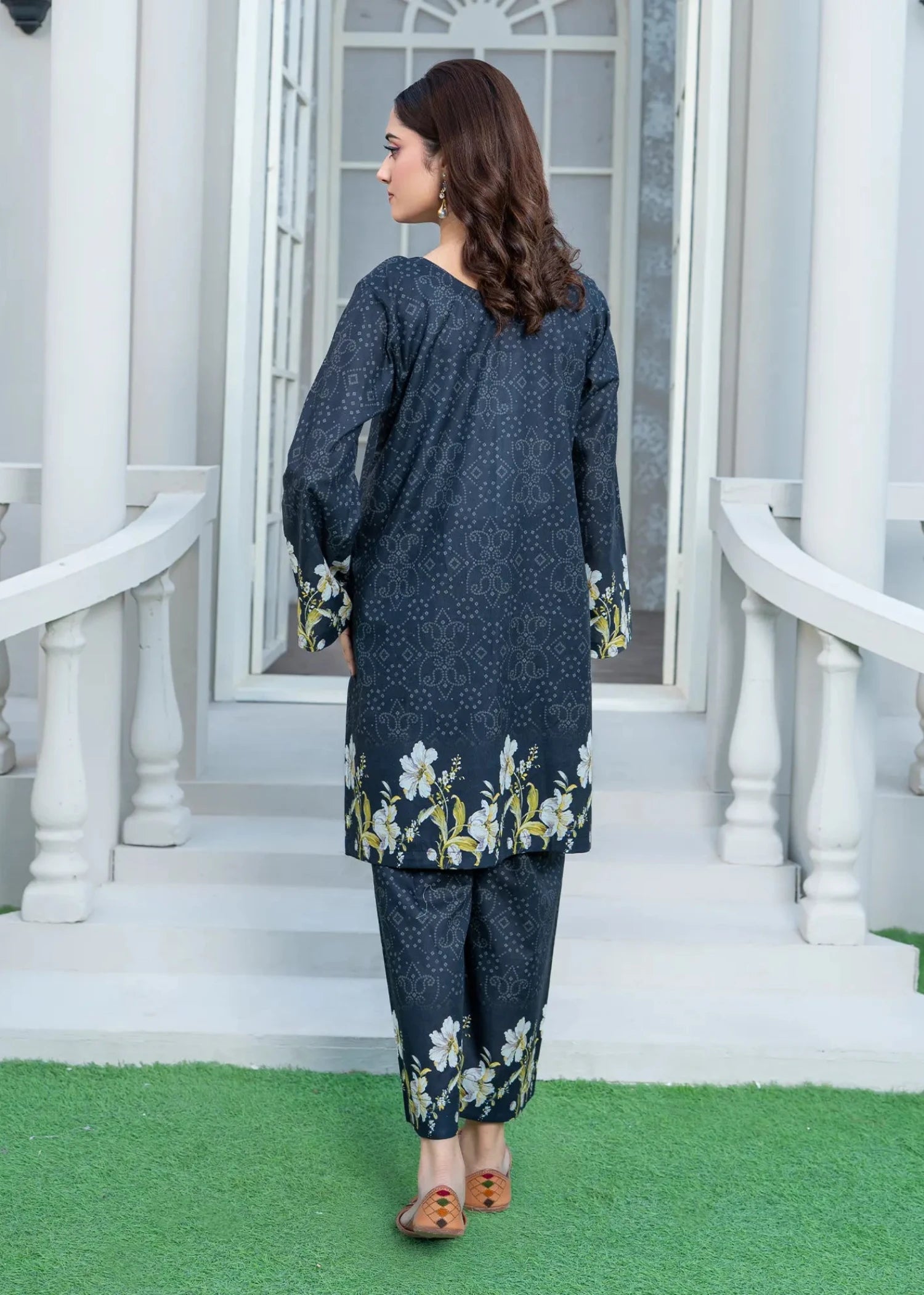 cotton Co Ord Sets in Charcoal black