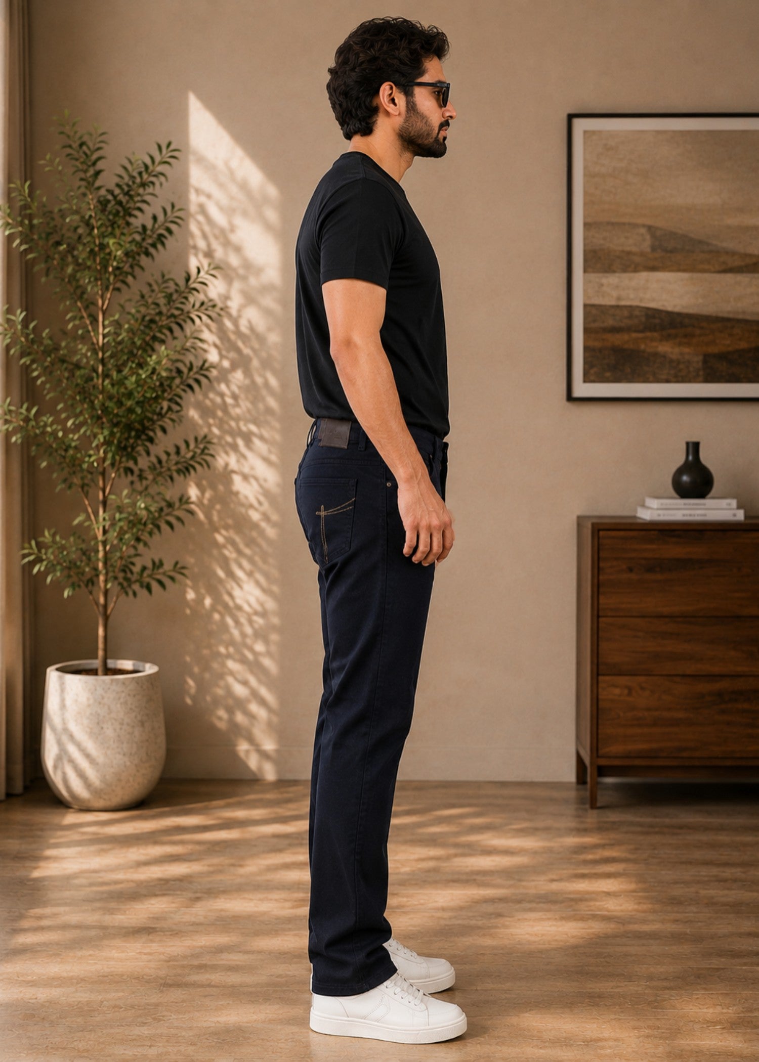 cotton Jeans in Black